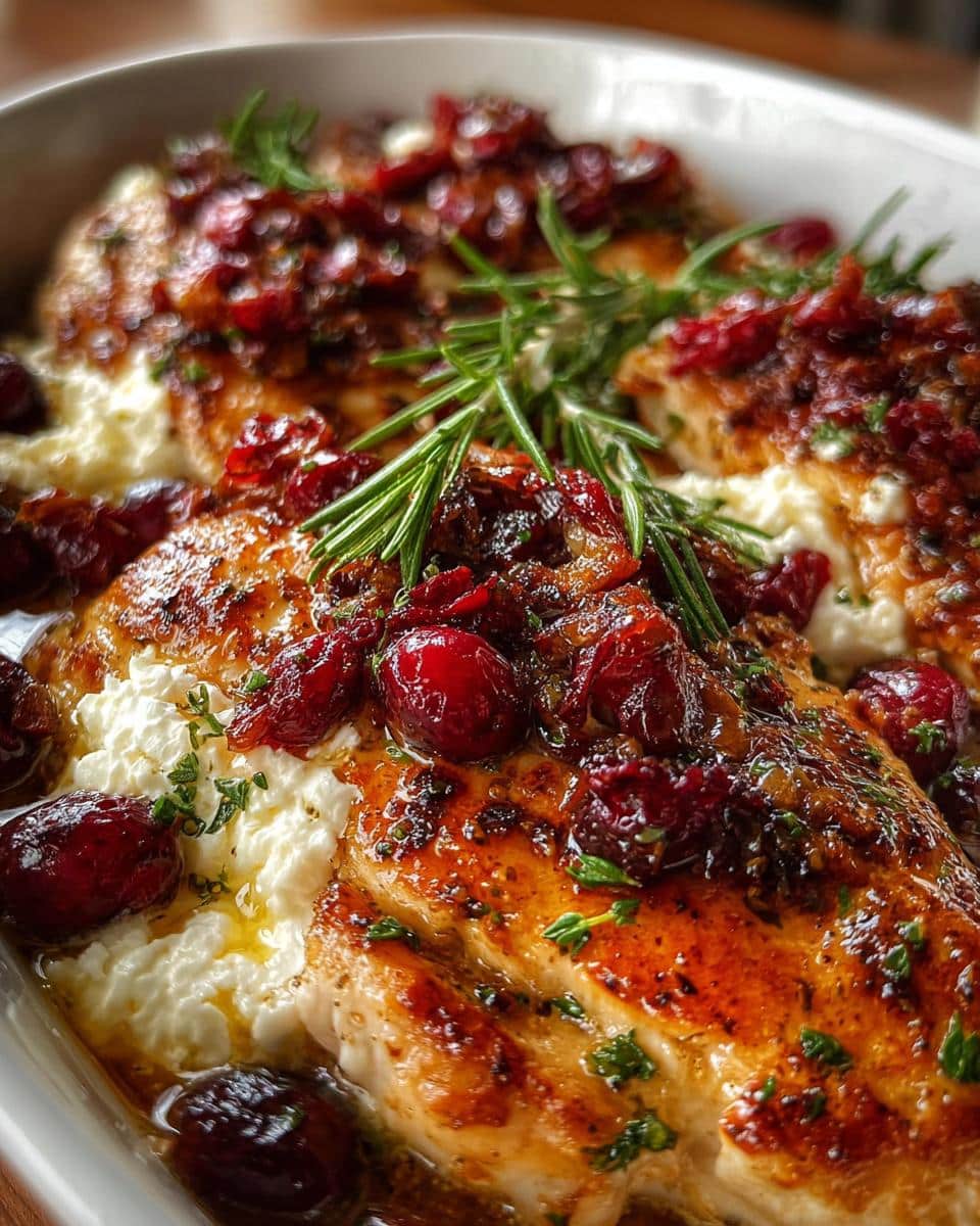 Honey Cranberry Chicken Bake with Ricotta Cheese - detail 1