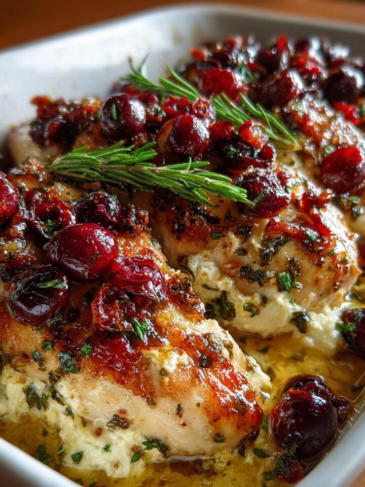 Honey Cranberry Chicken Bake with Ricotta Cheese