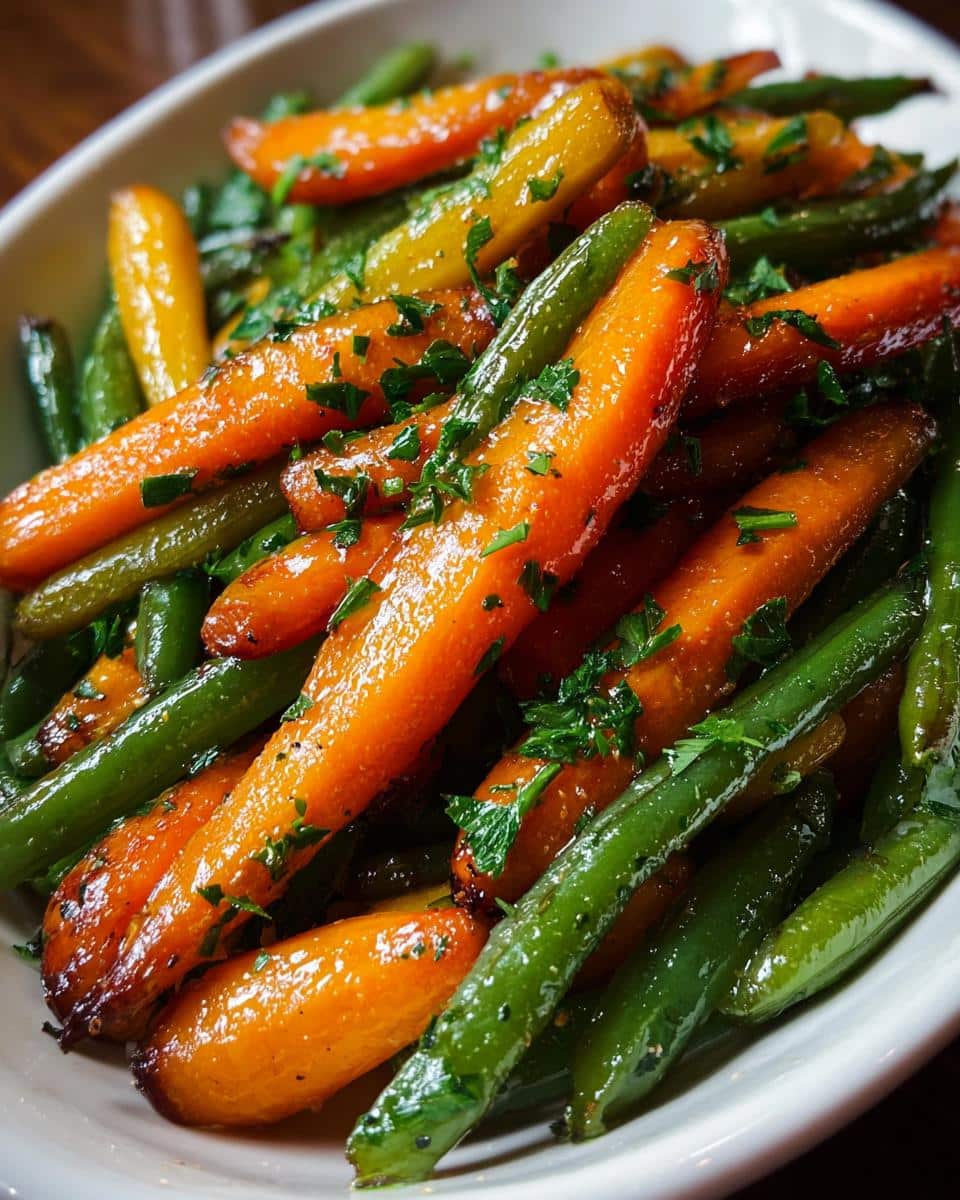 Honey Glazed Carrots & Green Beans - detail 2