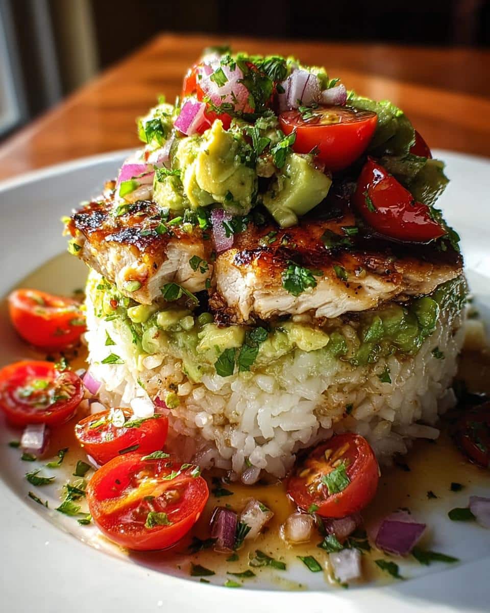 Honey Lime Chicken & Avocado Rice Stack - detail 2