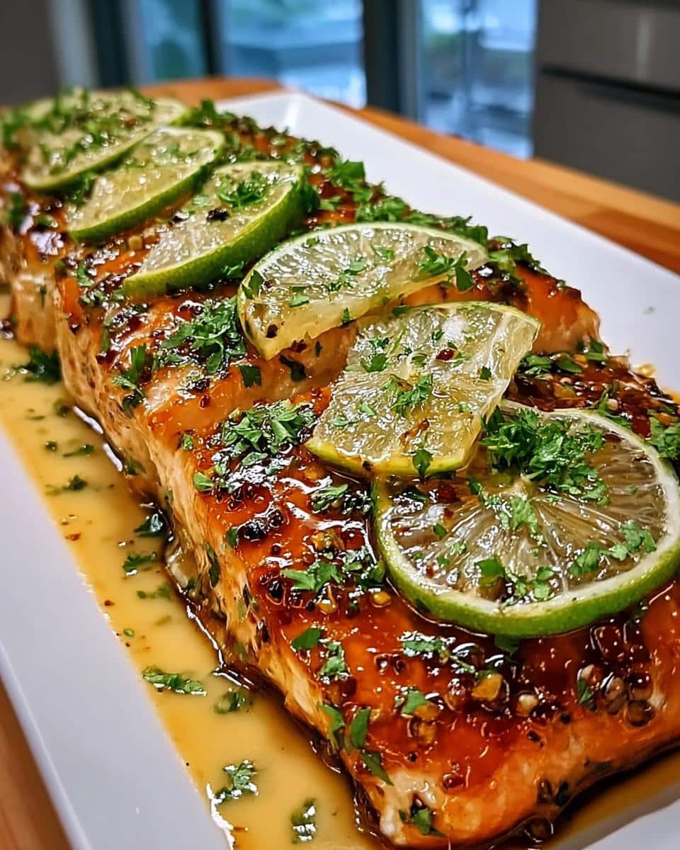 Honey-Lime Garlic Butter Baked Salmon - detail 1