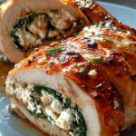 Juicy Rolled Chicken with Feta & Spinach