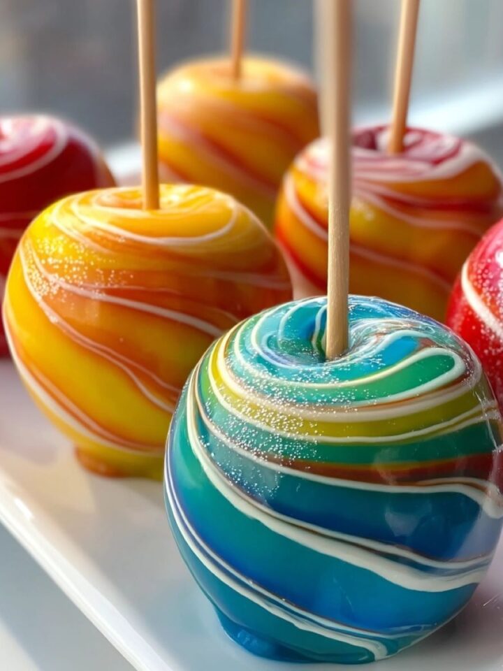 Kool-Aid Swirl Candy Apples