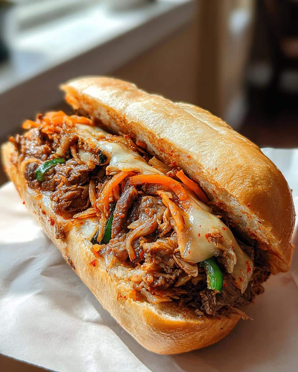 Korean-Inspired Kimchi Bulgogi Cheesesteak - detail 1