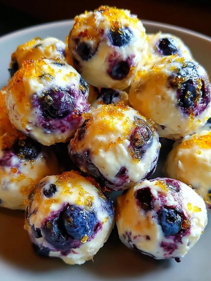 Lemon Blueberry Cottage Cheese Protein Bites
