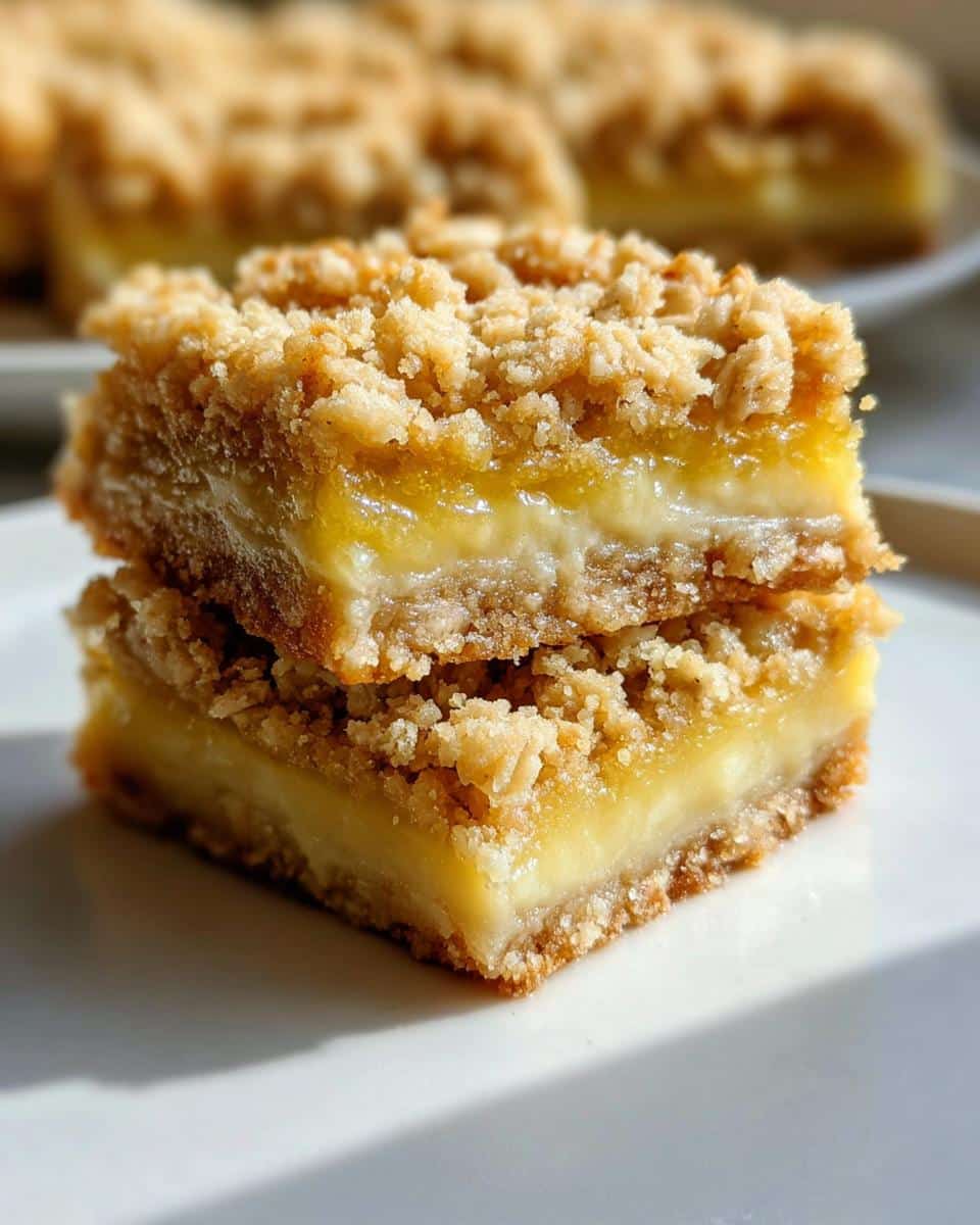 Lemon Oatmeal Crumble Bars - detail 1