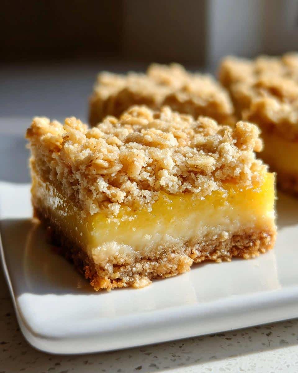 Lemon Oatmeal Crumble Bars - detail 3