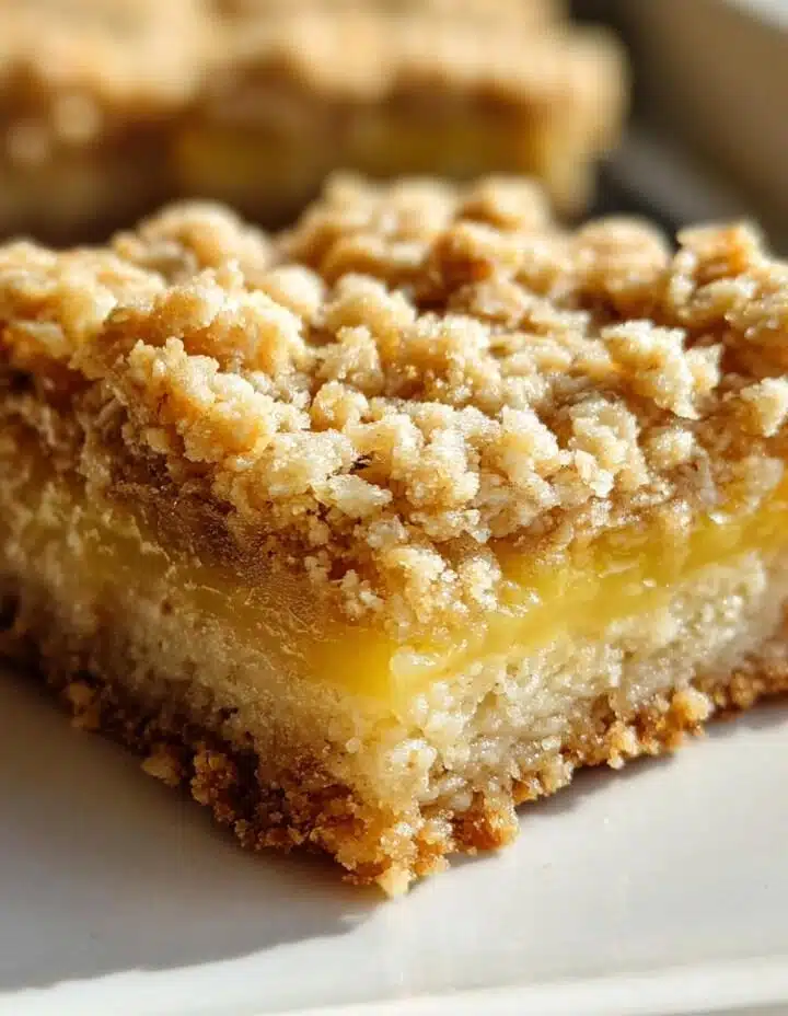 Lemon Oatmeal Crumble Bars