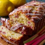 Lemon Rhubarb Loaf with Glaze