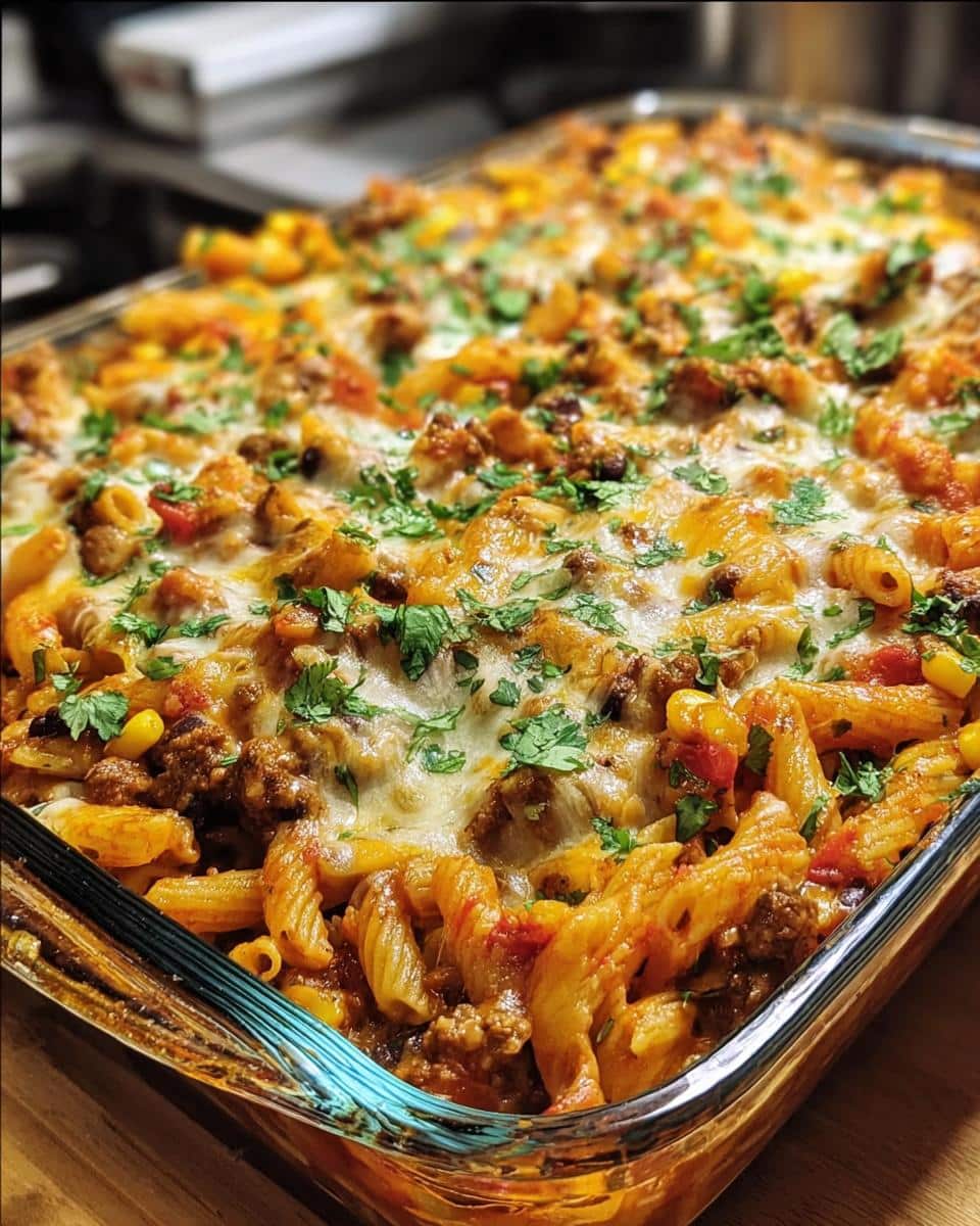 Loaded Taco Pasta Bake