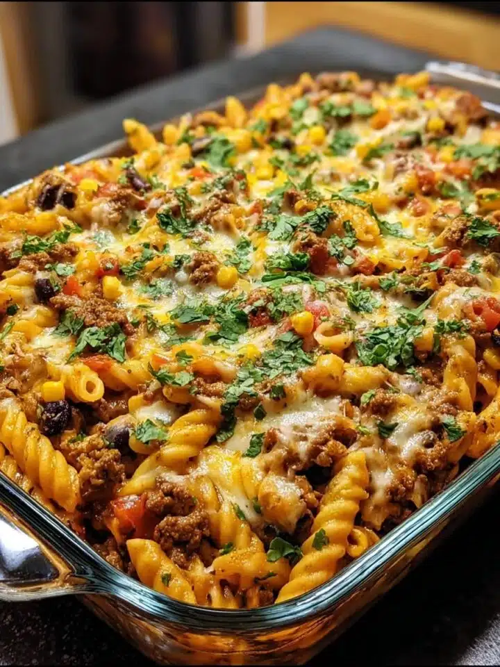 Loaded Taco Pasta Bake