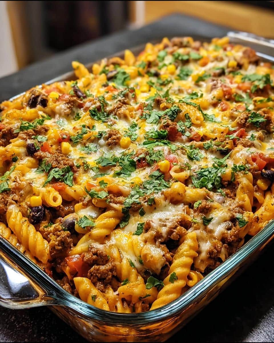 Loaded Taco Pasta Bake