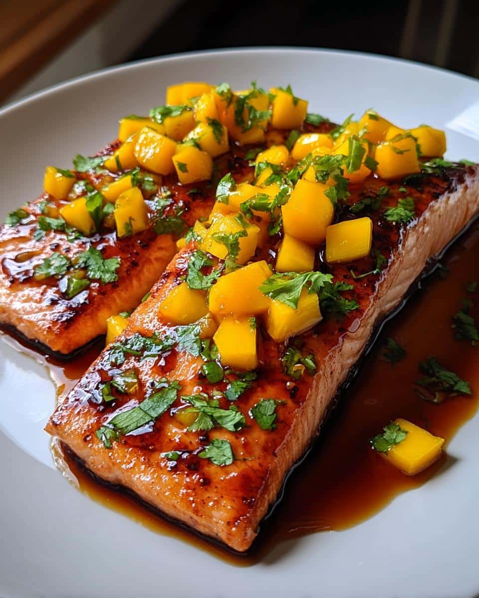 Mango Teriyaki Salmon - detail 1