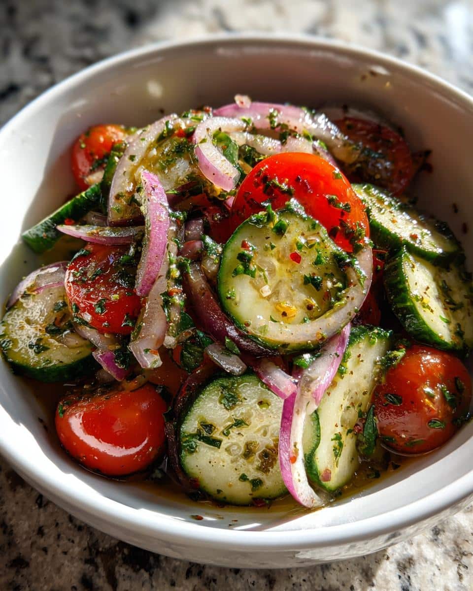 Marinated Cucumbers, Onions, and Tomatoes - detail 1