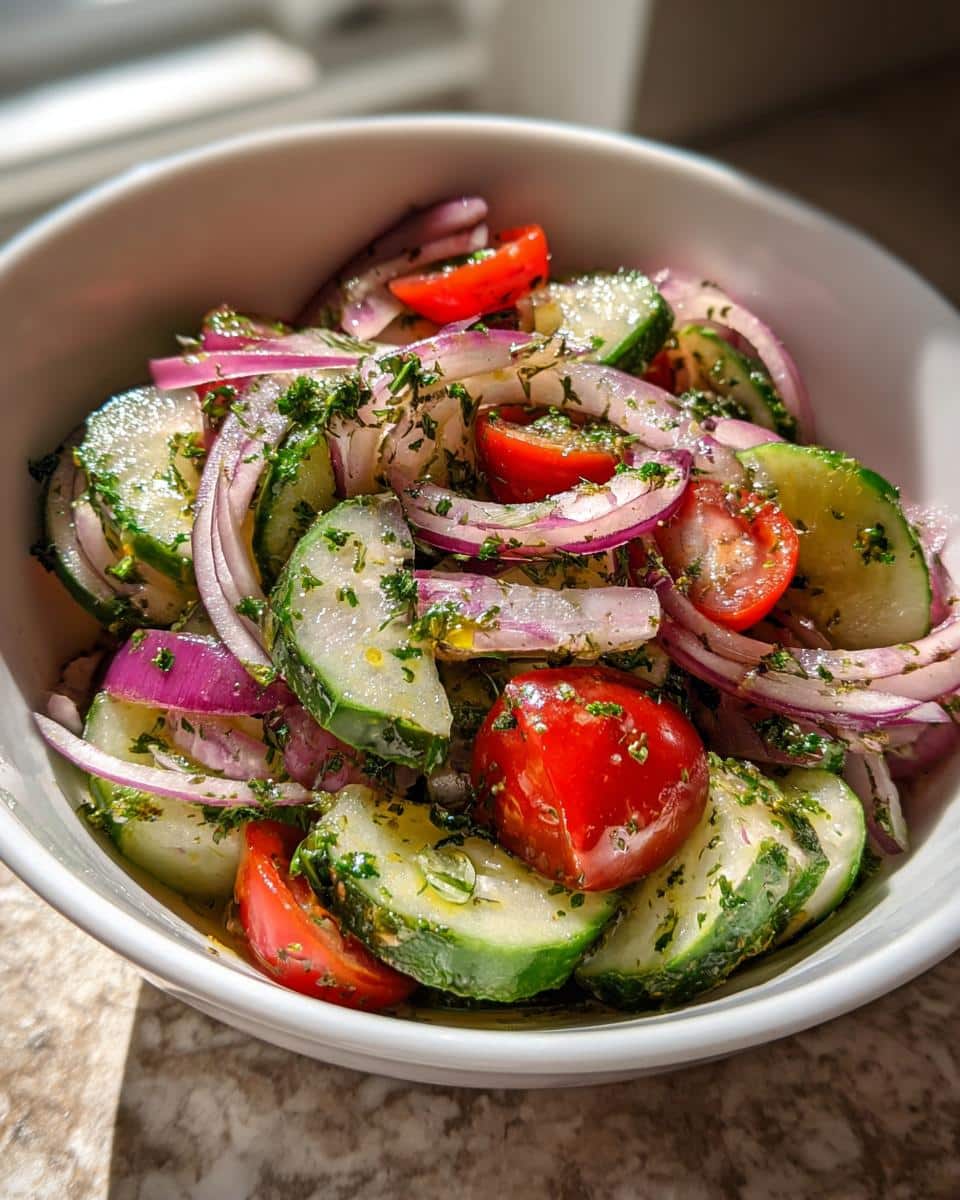 Marinated Cucumbers, Onions, and Tomatoes - detail 2