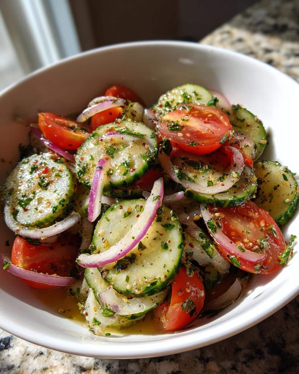 Marinated Cucumbers, Onions, and Tomatoes - detail 3