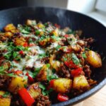 Mexican Ground Beef and Potato Skillet