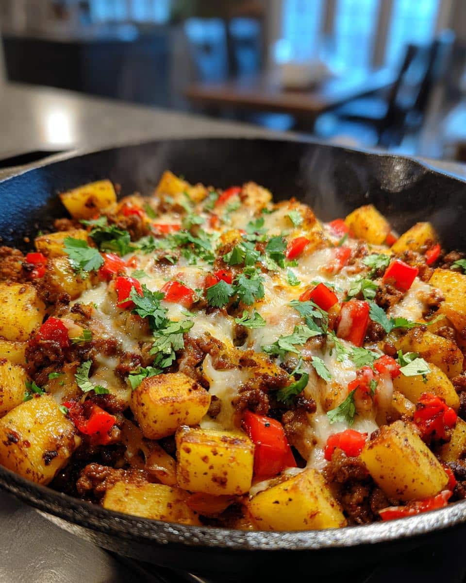 Mexican Ground Beef and Potato Skillet - detail 3