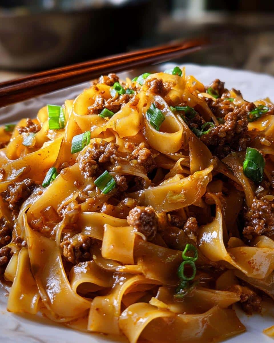 Mongolian Ground Beef Noodles - detail 3