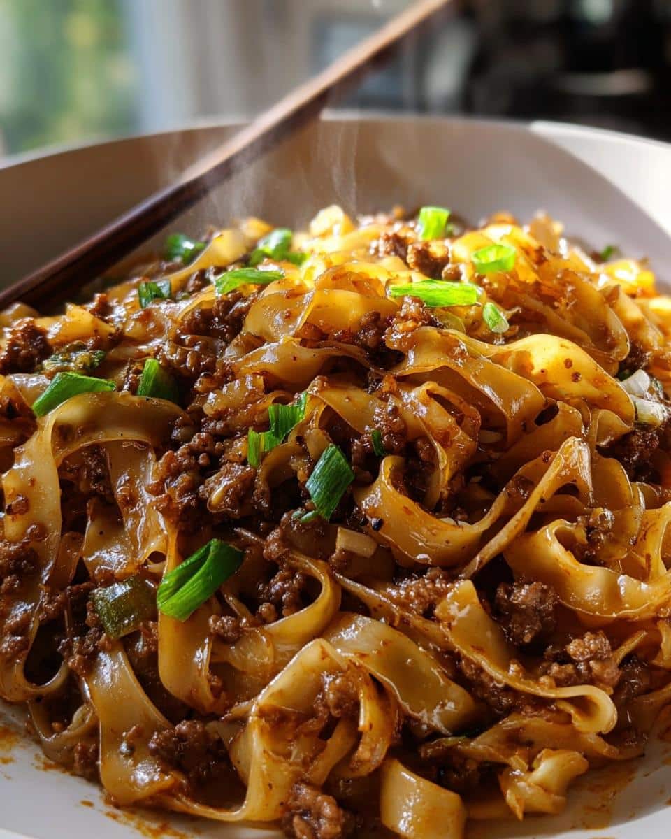 Mongolian Ground Beef Noodles - detail 4