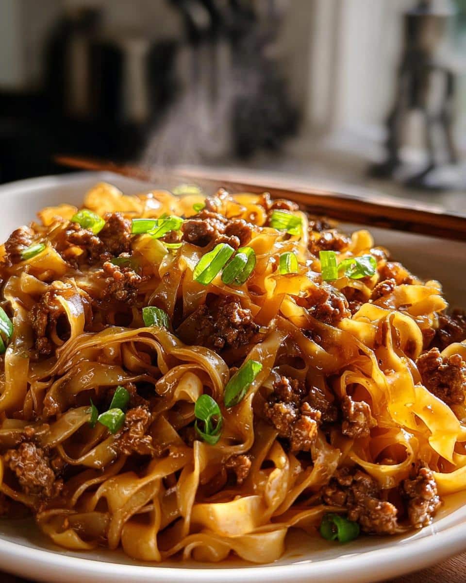 Mongolian Ground Beef Noodles - detail 5