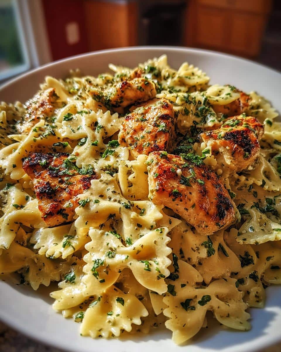 Mozzarella Garlic Butter Chicken Bowties - detail 1