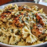 Mozzarella Garlic Butter Chicken Bowties