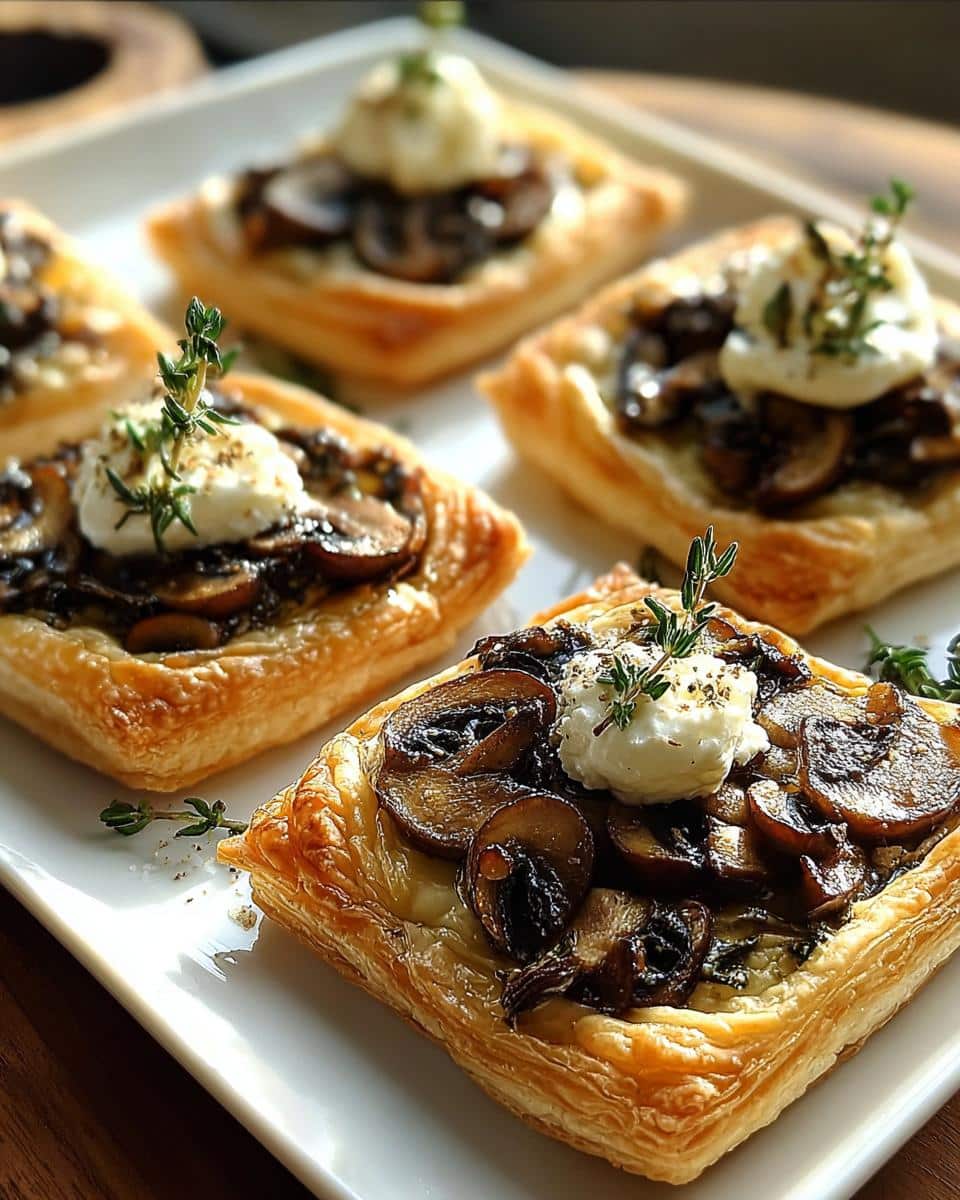 Mushroom Goat Cheese Tarts - detail 1