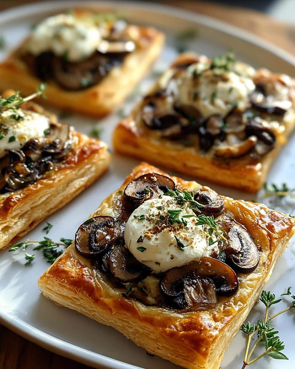 Mushroom Goat Cheese Tarts - detail 2