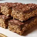 Healthy No-Bake Chocolate Peanut Butter Crunch Bars