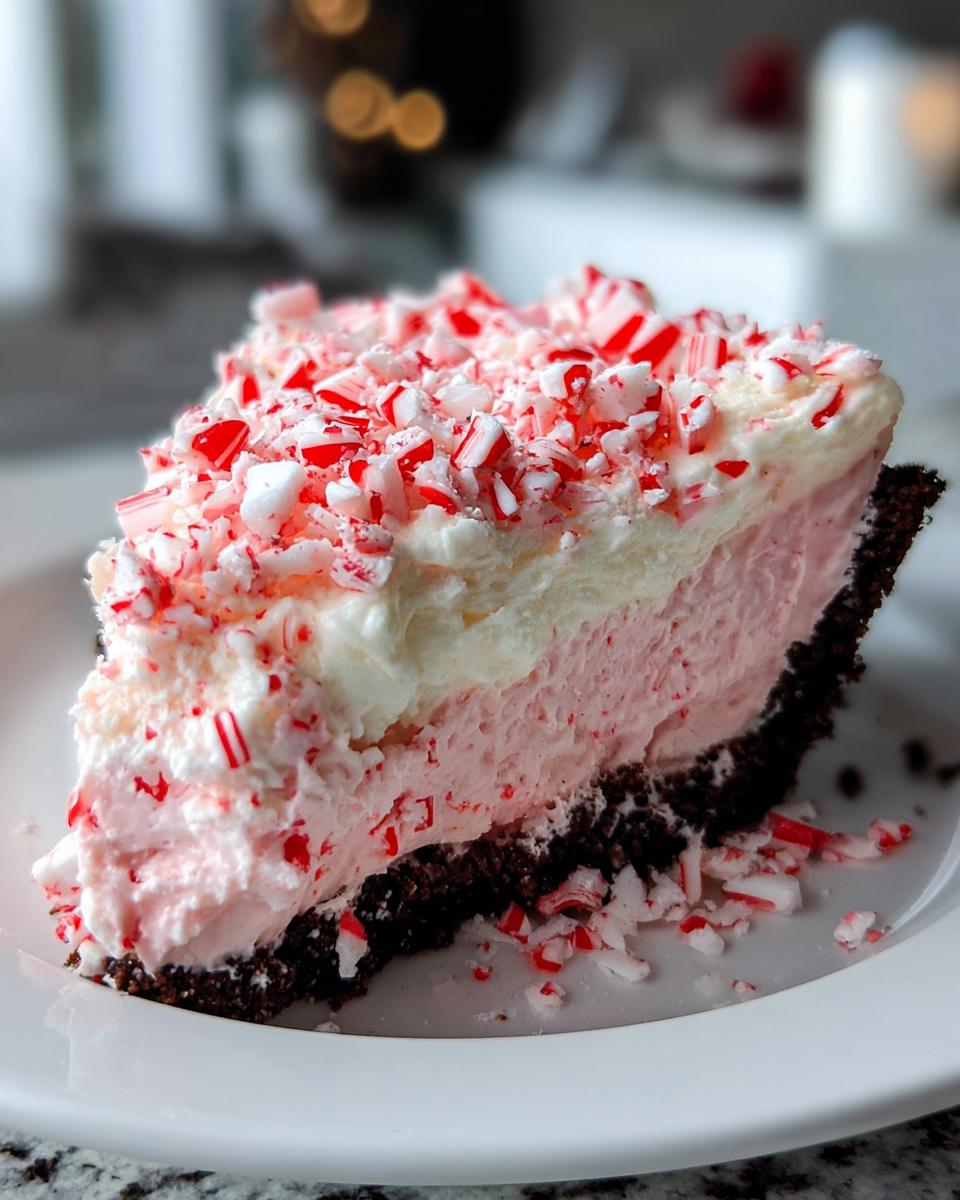 No-Bake Christmas Peppermint Pie - detail 2