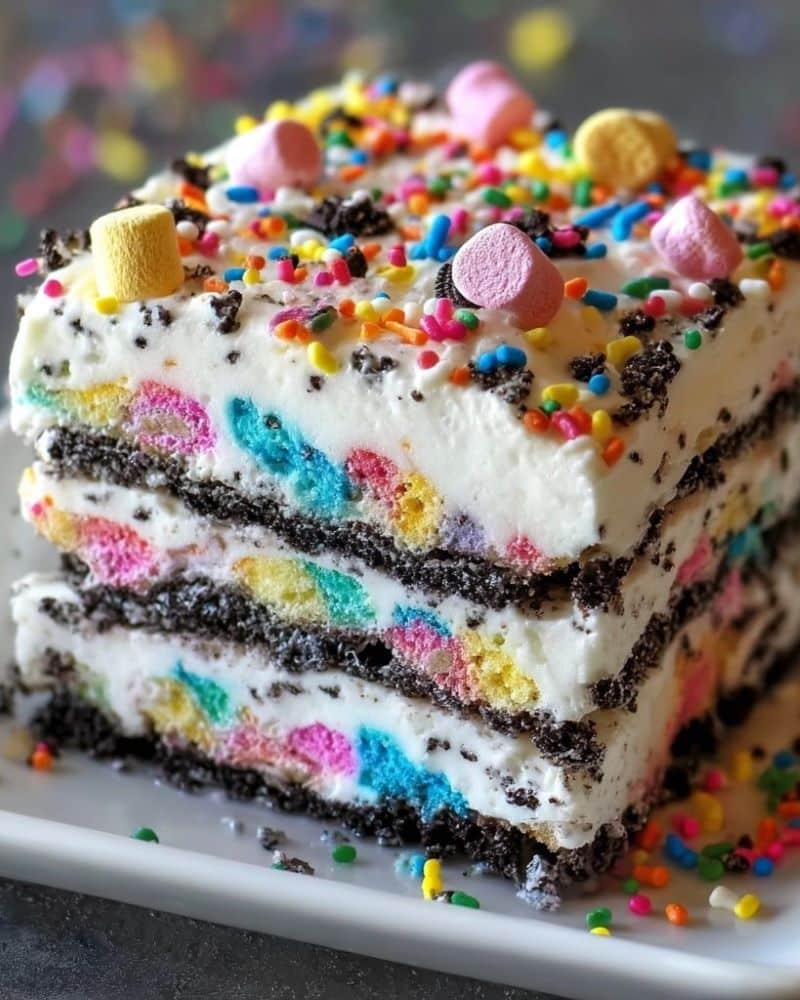 No-Bake Funfetti Oreo Icebox Cake