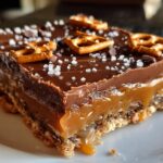No-Bake Pretzel Bars with Salted Caramel