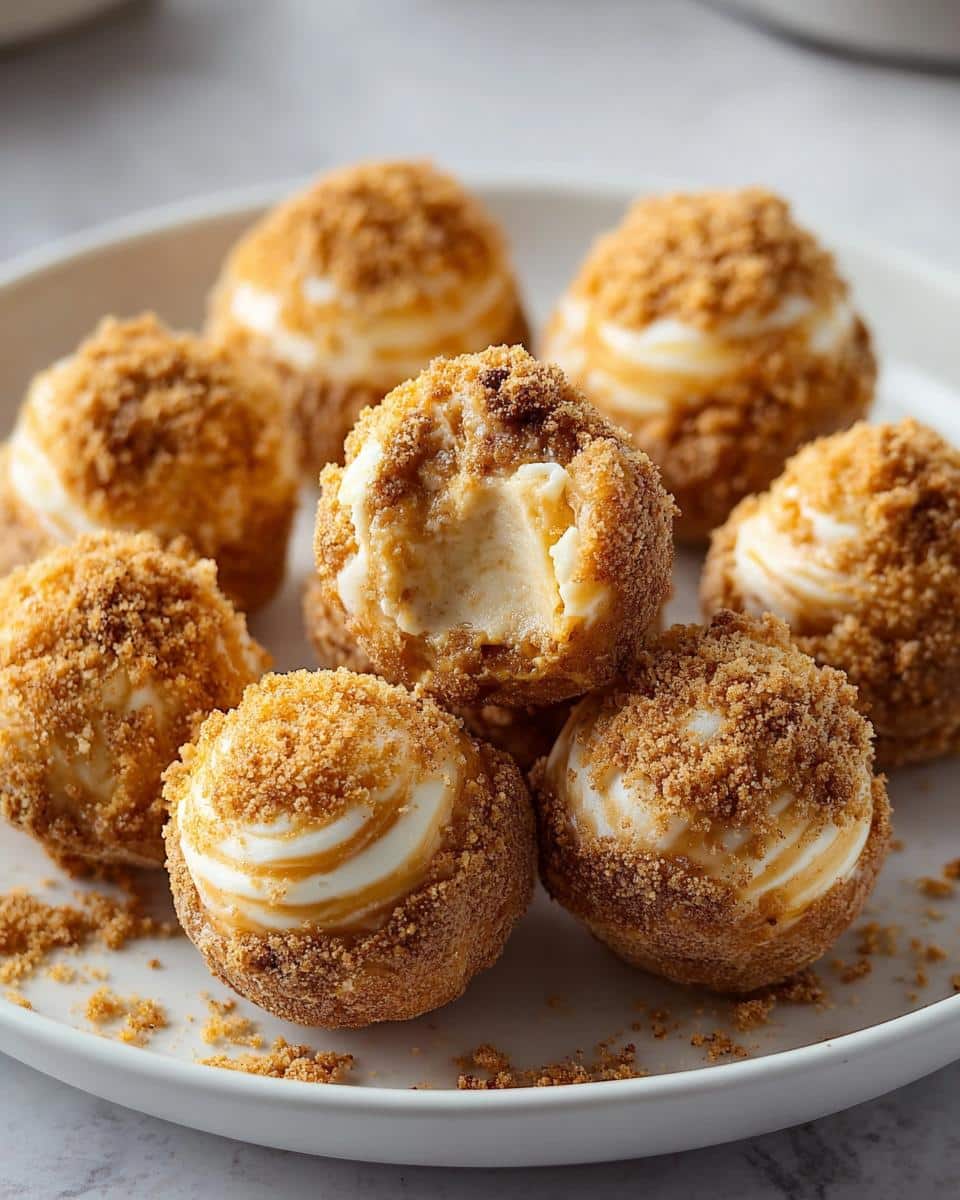 No Bake Pumpkin Cheesecake Balls - detail 1