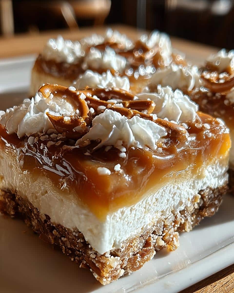 No-Bake Salted Caramel Pretzel Bars - detail 1