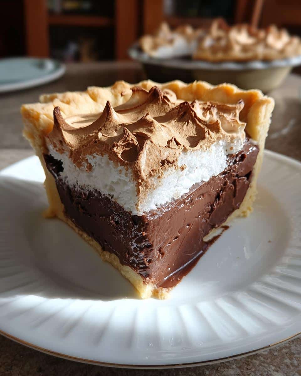 Old-Fashioned Chocolate Meringue Pie - detail 1