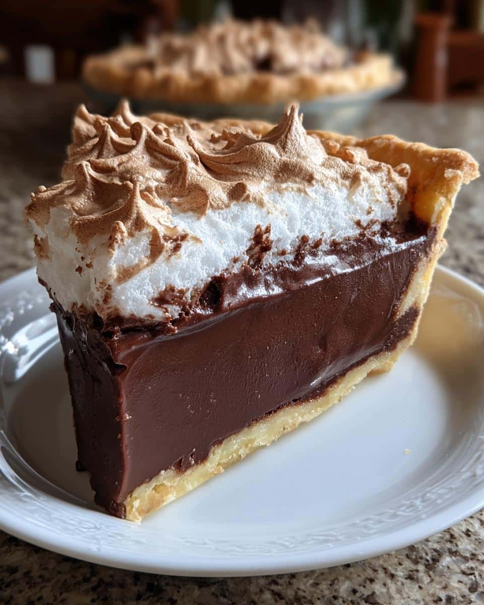 Old-Fashioned Chocolate Meringue Pie - detail 2