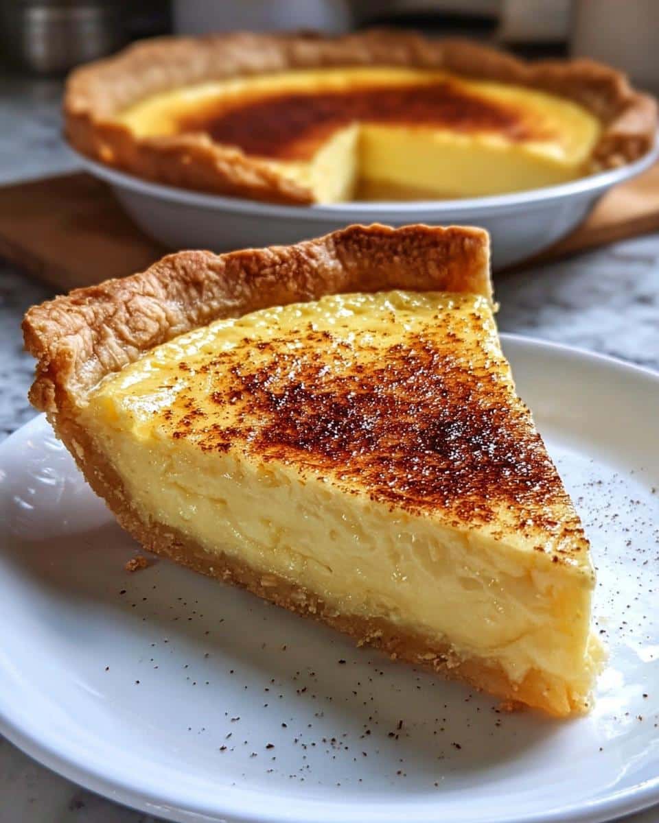 Old Fashioned Egg Custard Pie - detail 2