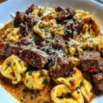 One-Pan Cowboy Butter Tortellini Steak Bites