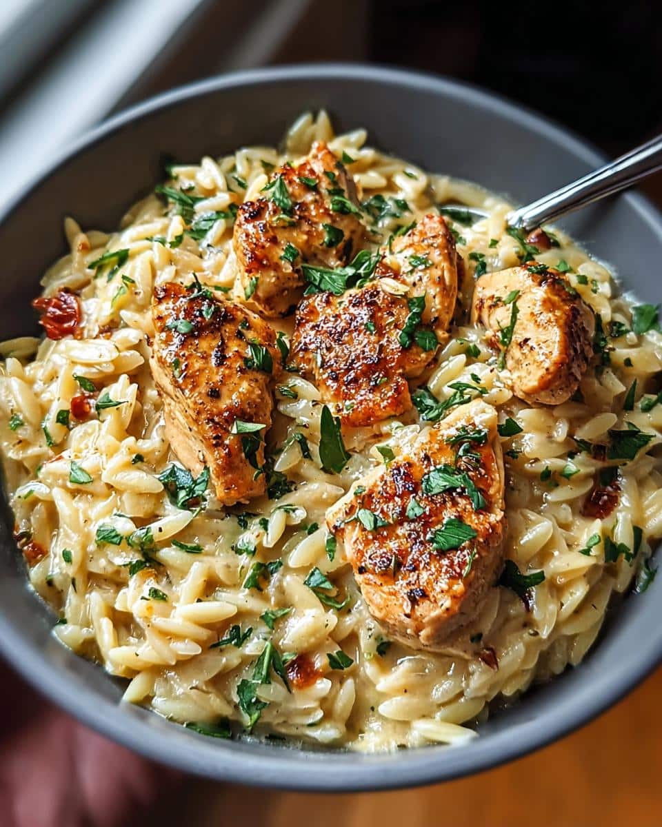 One-Pot Cajun Chicken Alfredo Orzo - detail 1