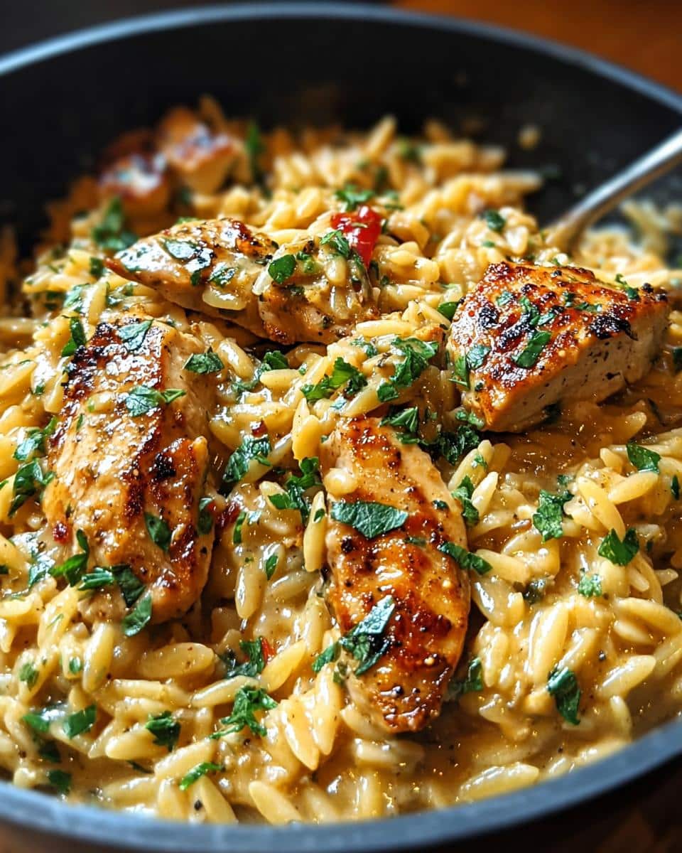 One-Pot Cajun Chicken Alfredo Orzo - detail 2