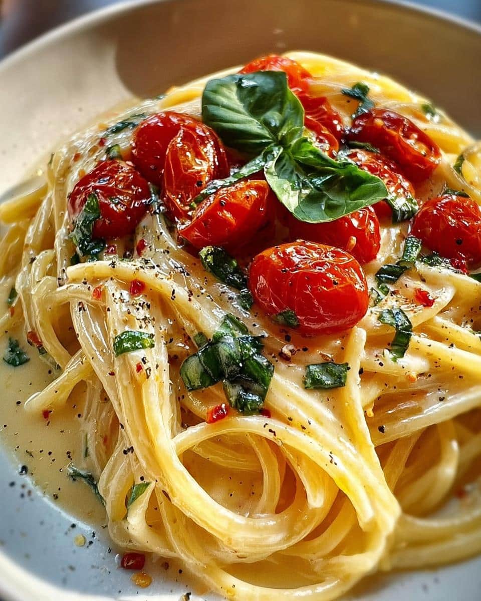 One Pot Creamy Tuscan Garlic Spaghetti - detail 1