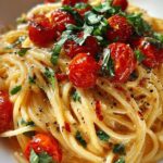 One Pot Creamy Tuscan Garlic Spaghetti