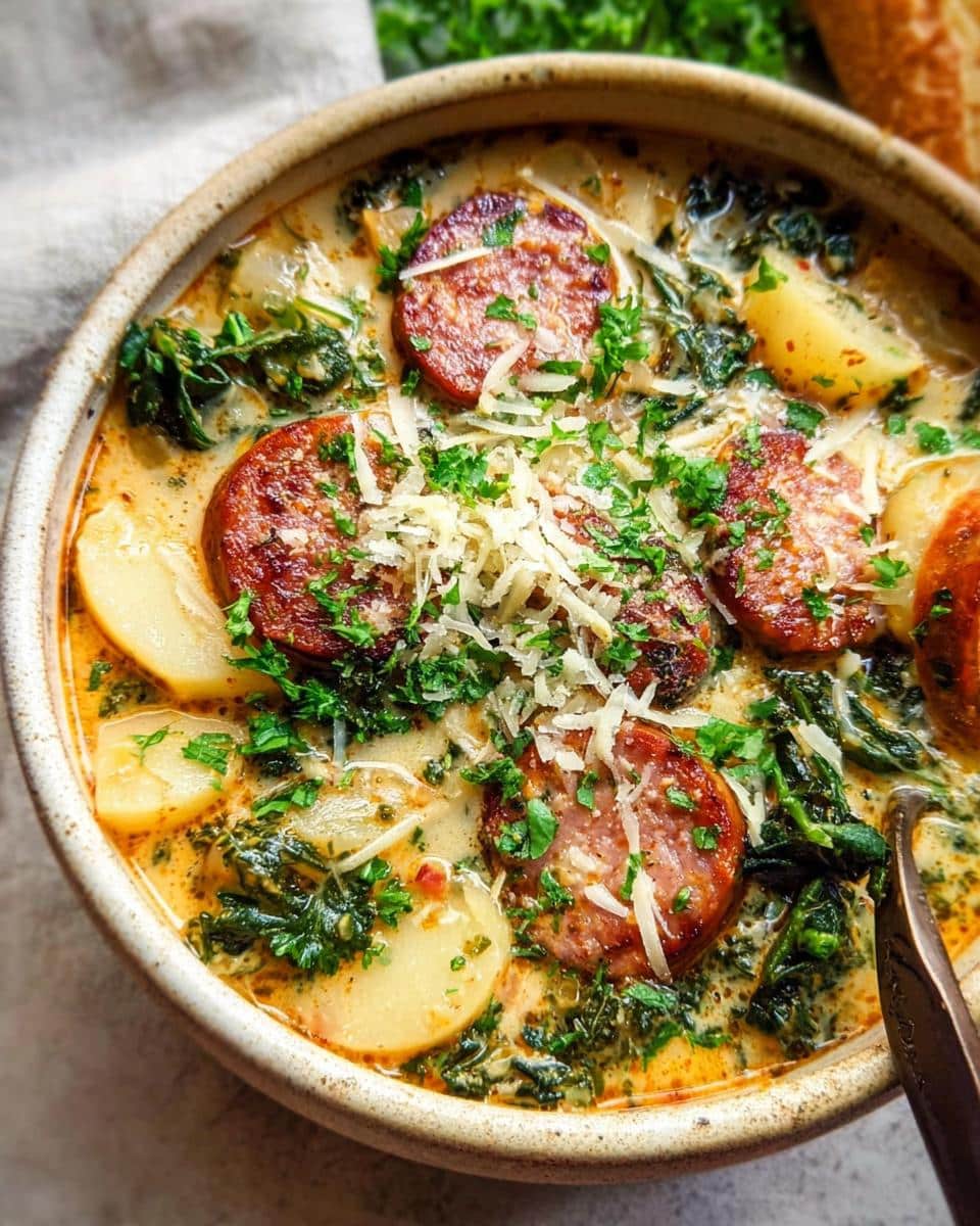 One-Pot Sausage, Kale, and Potato Soup - detail 1