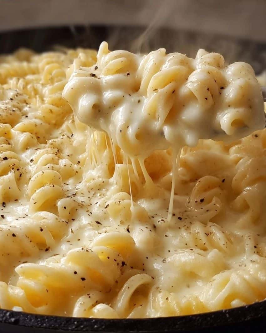 One‑Pan White Cheddar Mozzarella Pasta Delight