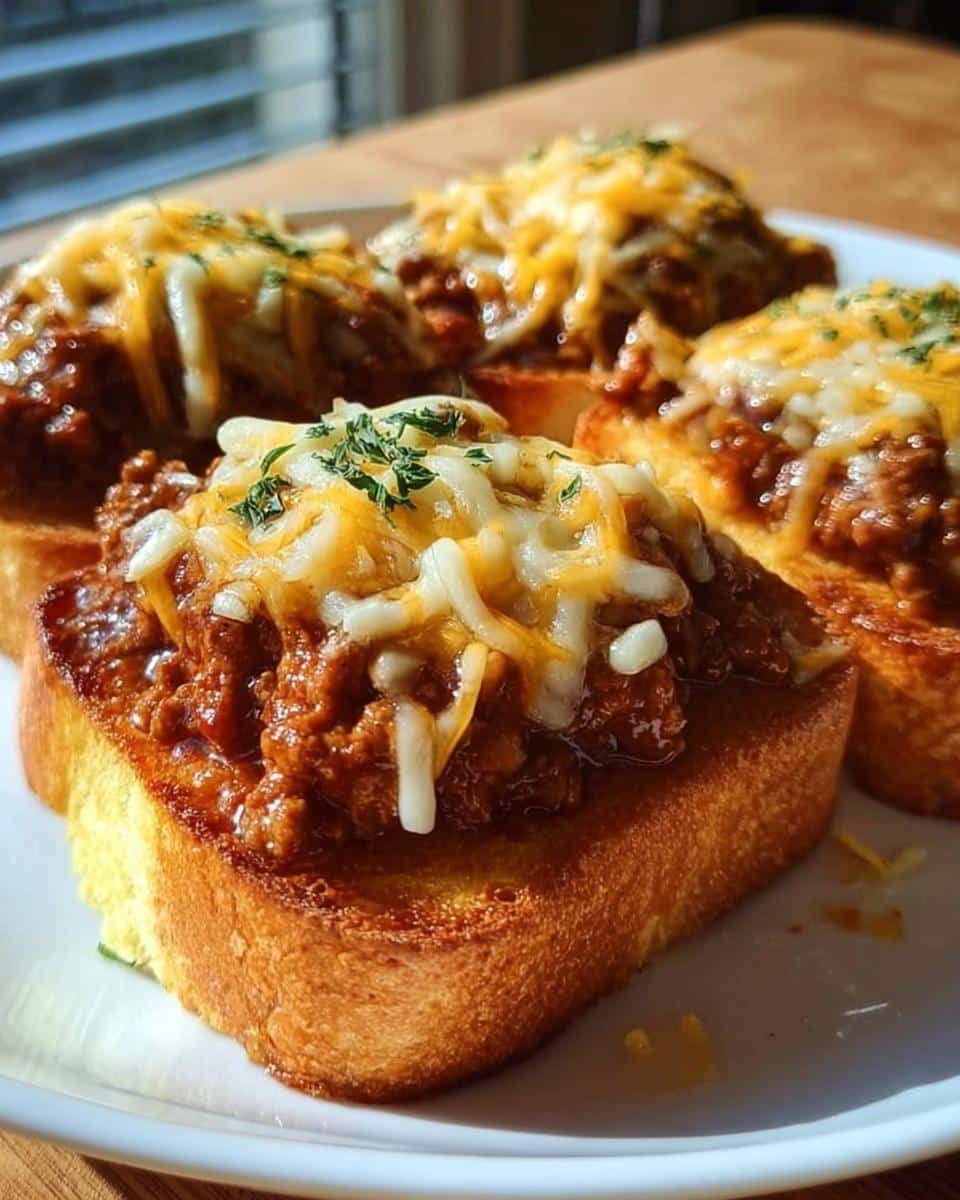 Open Face Garlic Toast Sloppy Joes - detail 1