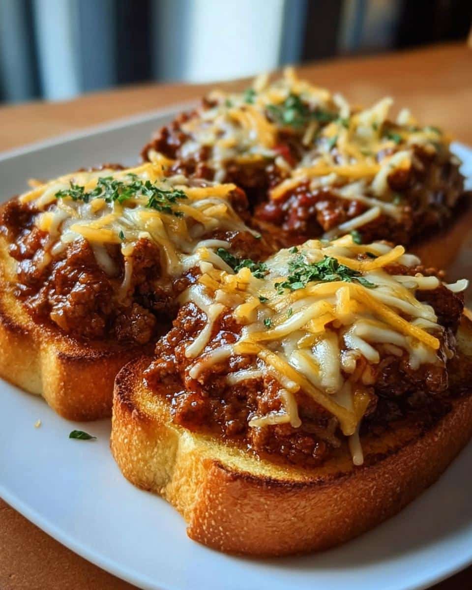Open Face Garlic Toast Sloppy Joes - detail 2