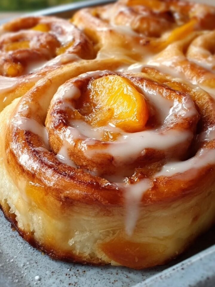 Peach Pie Cinnamon Rolls