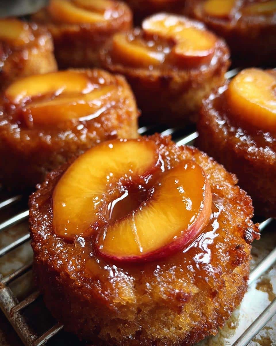 Peach Upside-Down Mini Cakes - detail 1