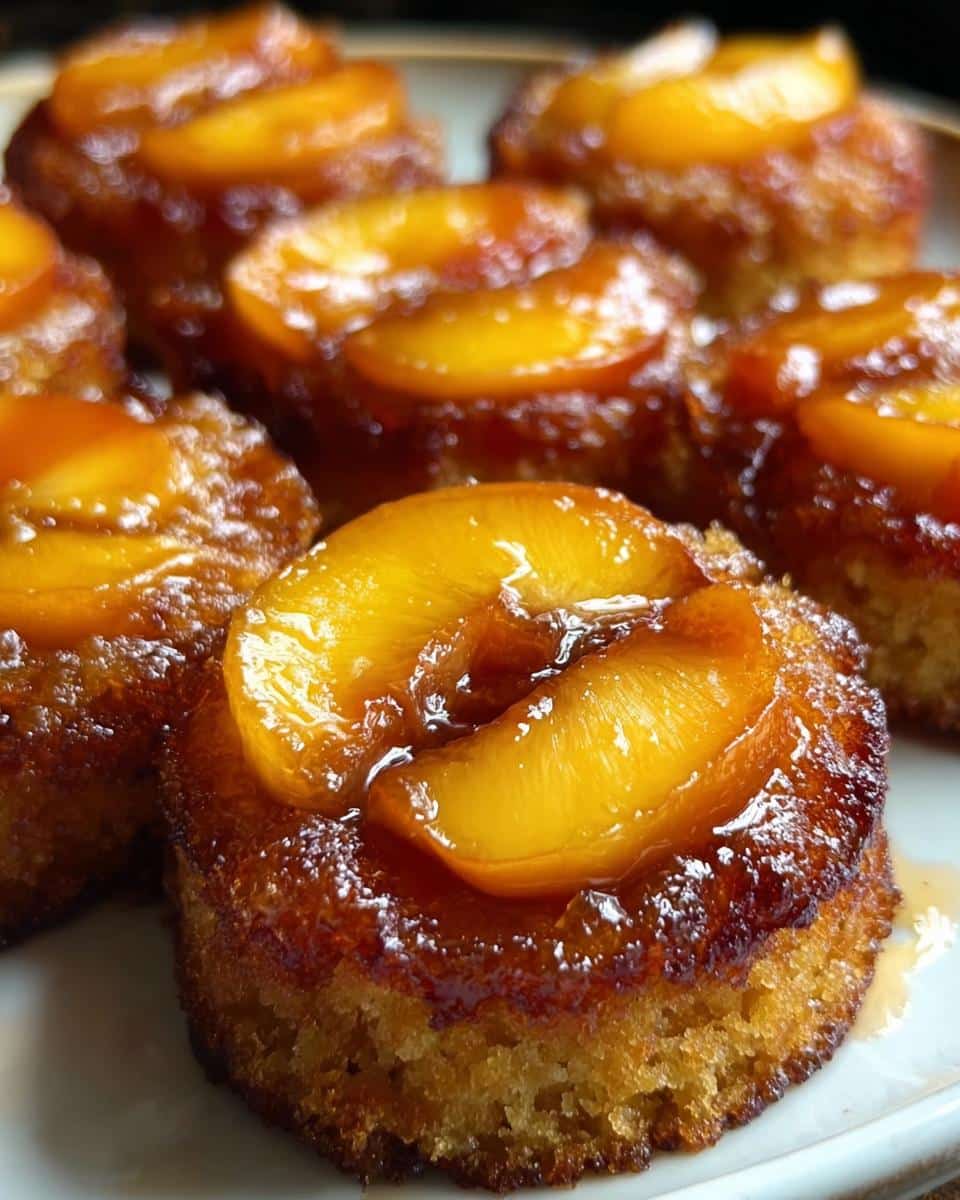 Peach Upside-Down Mini Cakes - detail 2